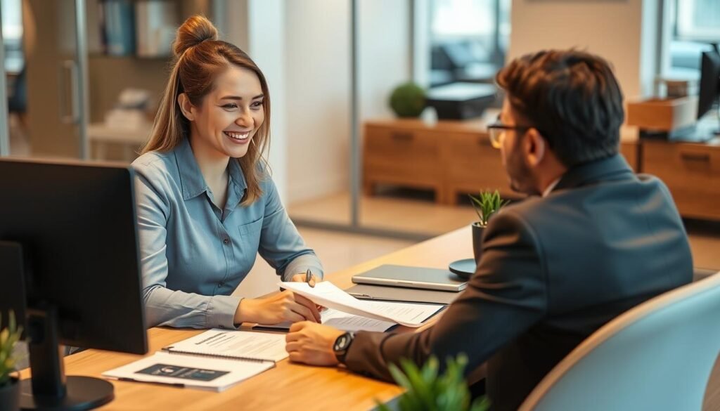 GoldenCrest Metals Review - Customer service representative assisting client