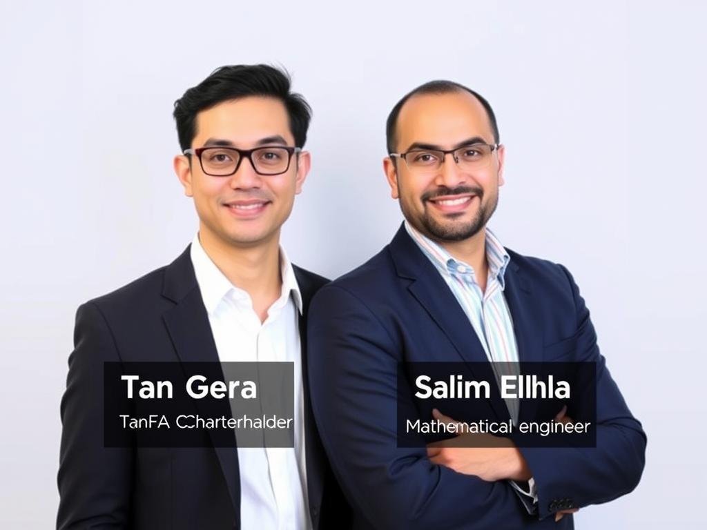 Portraits of Decentralized Masters founders Tan Gera and Salim Elhila with their credentials Portraits of Decentralized Masters founders Tan Gera and Salim Elhila with their credentials