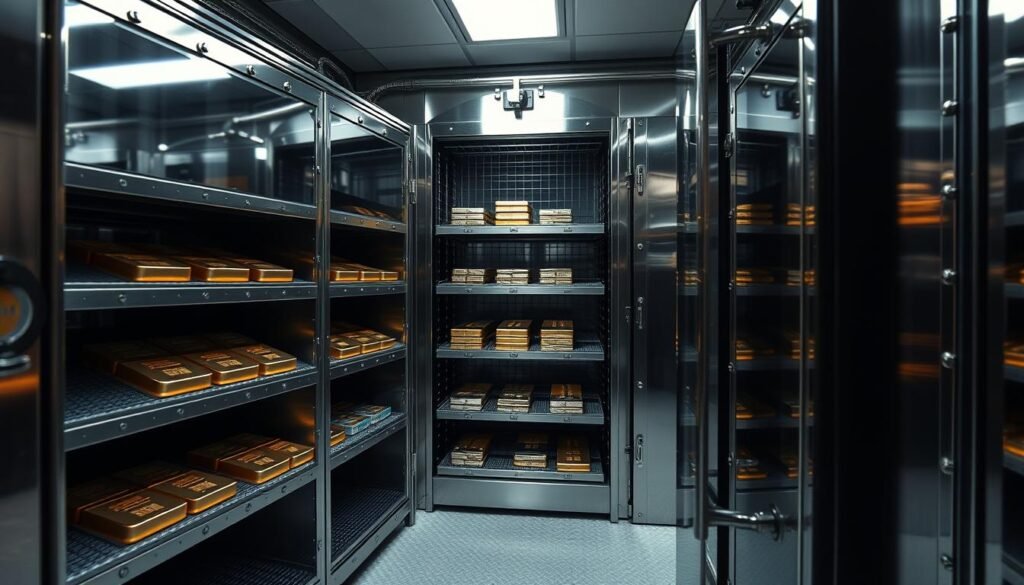 Secure vault storage facility for precious metals Secure vault storage facility for precious metals