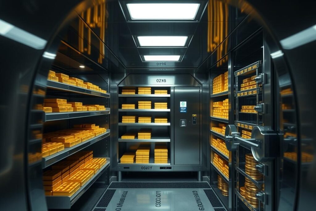 Secure vault storage for precious metals at a depository Secure vault storage for precious metals at a depository