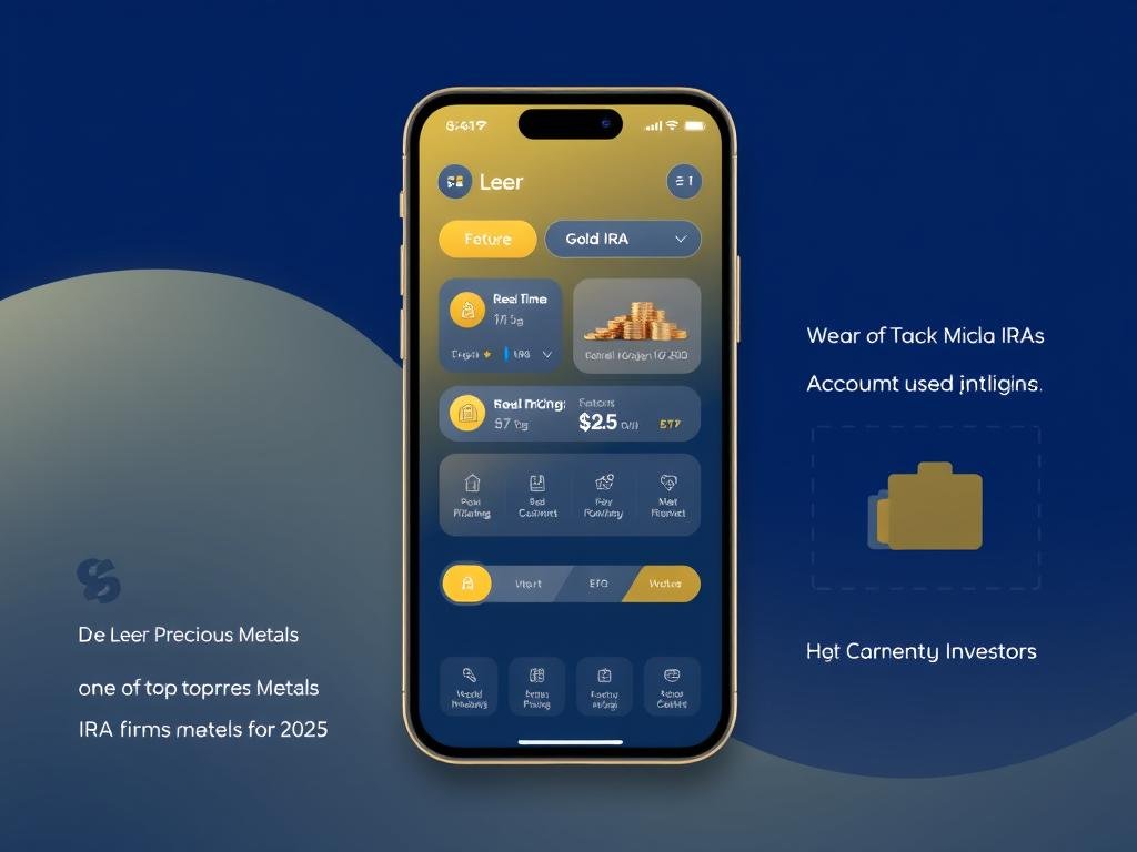 Leer Capital mobile app interface showing gold IRA tracking features