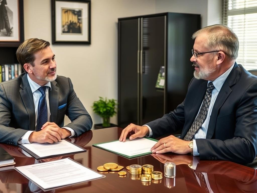 Professional meeting between investor and IRA custodian