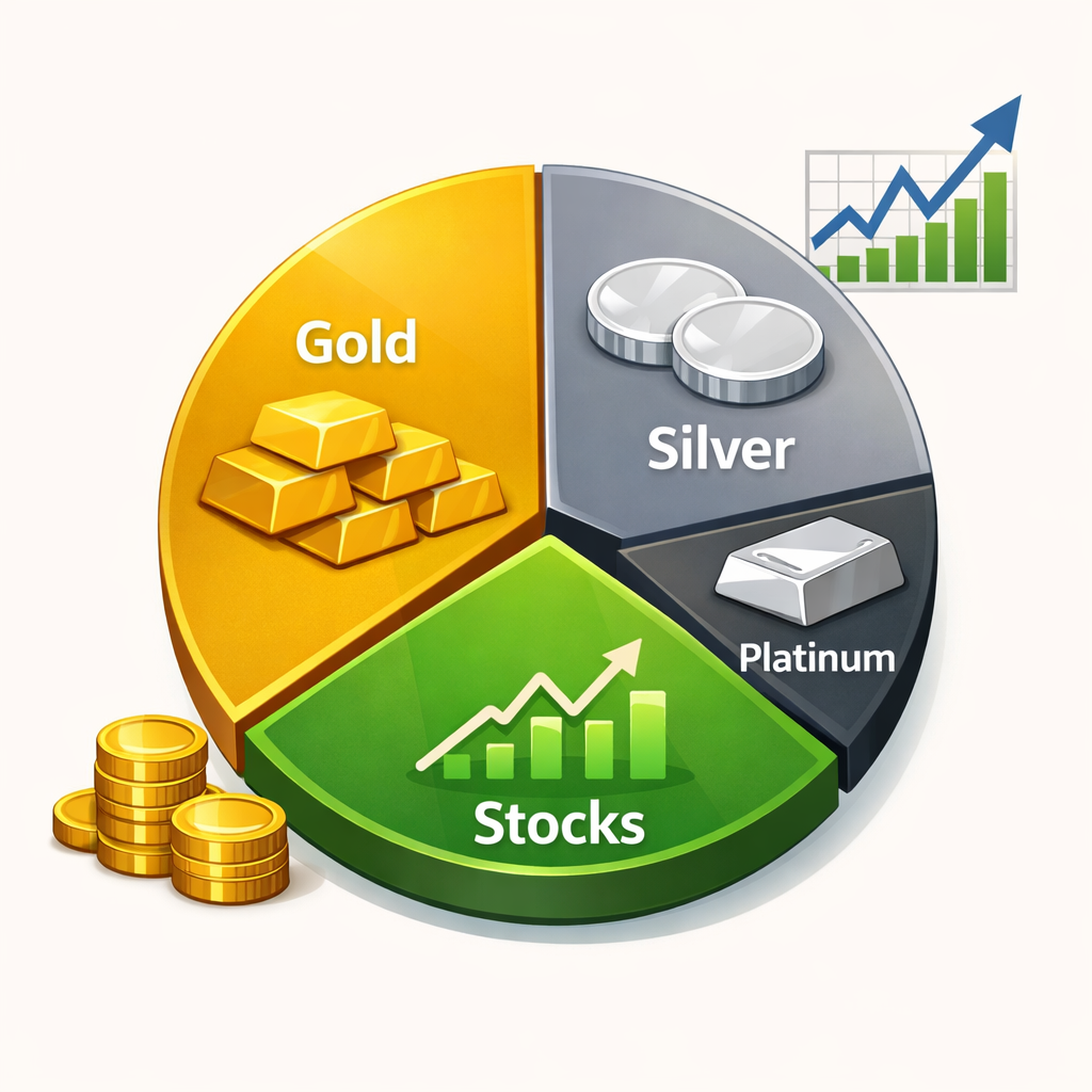 Precious metals portfolio allocation chart
