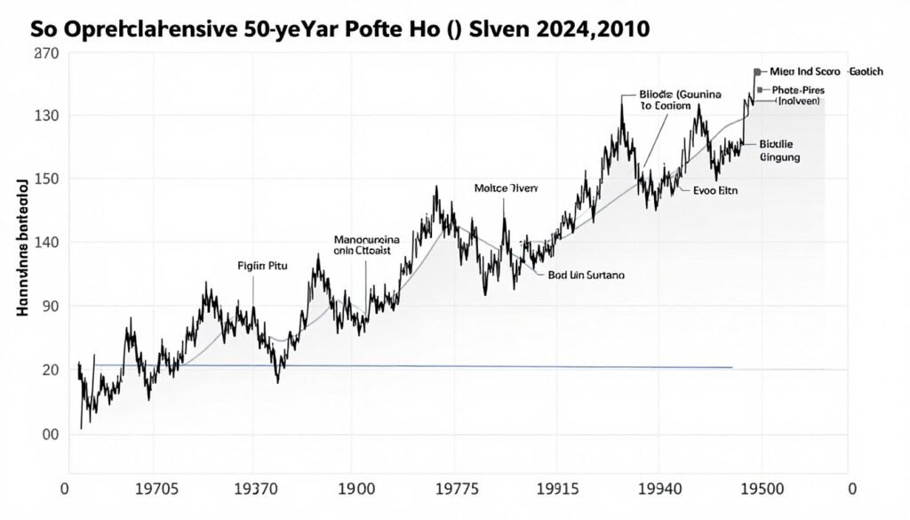 50-year silver price history chart showing long-term trends