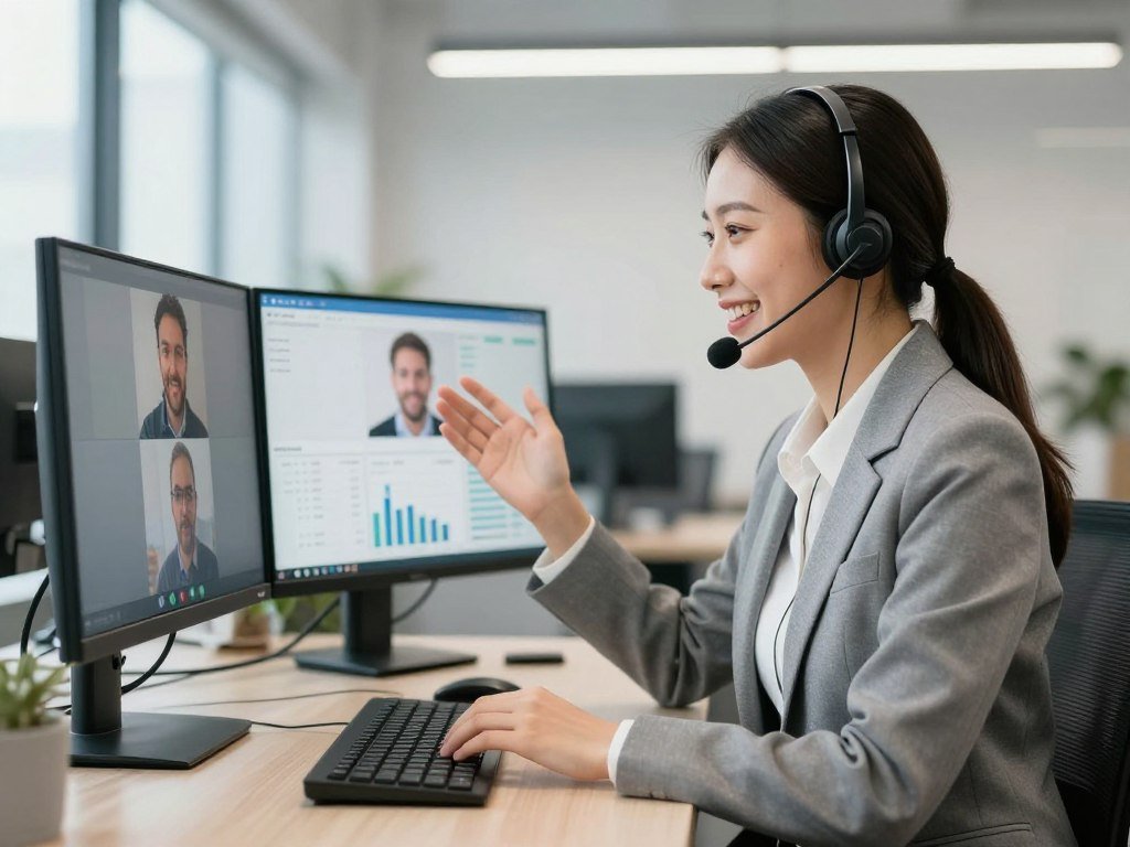 BitIRA customer service representative assisting client via video call