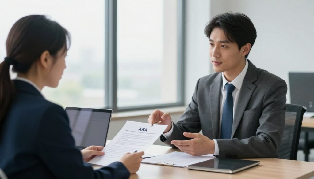 Professional financial advisor consulting with client about cryptocurrency IRA options