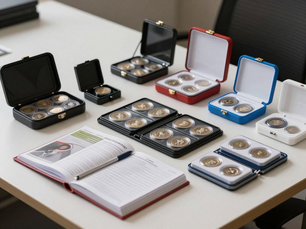 Proper coin storage materials including holders and albums