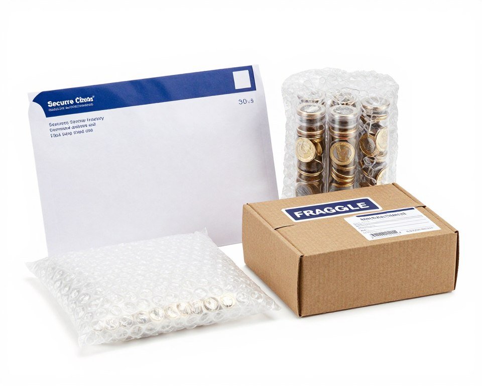 Proper silver coin packaging materials and shipping box
