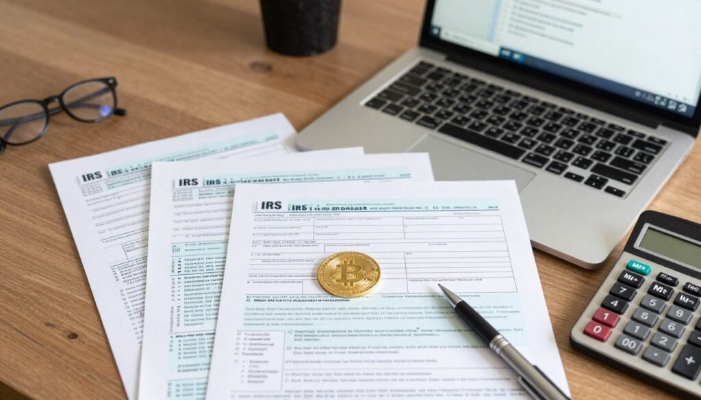 Tax forms and documents related to cryptocurrency IRA reporting